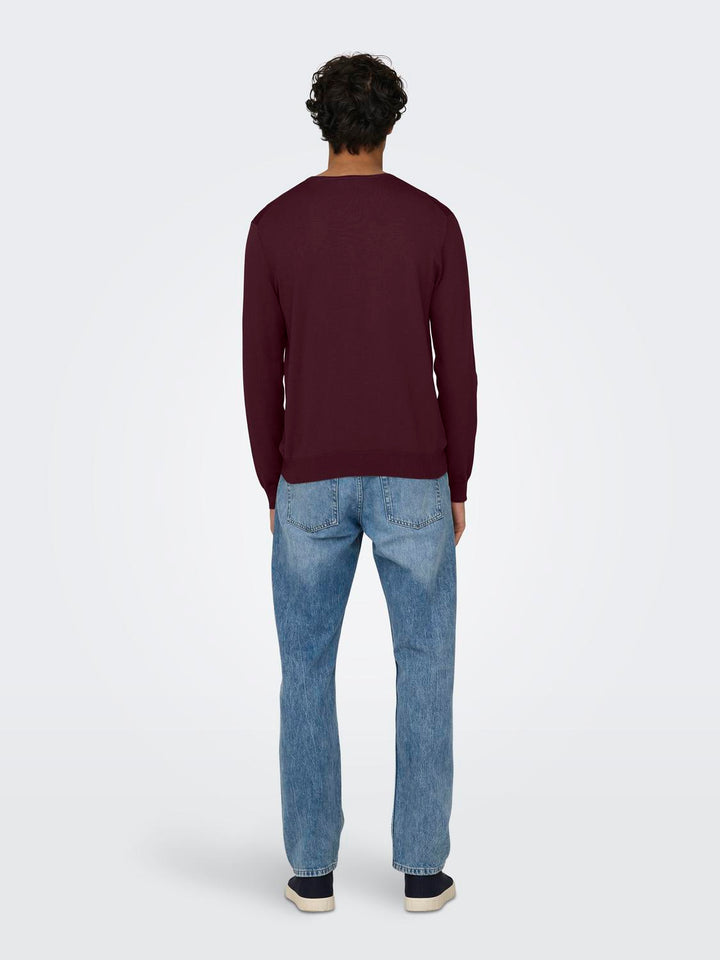 Only & Sons Neulepusero Viininpunainen - Canny