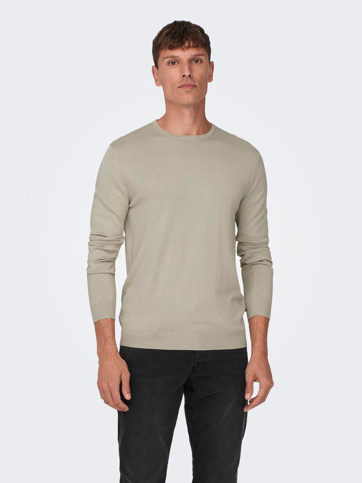 Only & Sons Neulepusero Beige - Canny