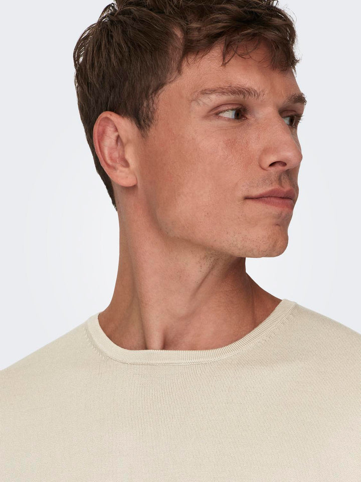 Only & Sons Neulepusero Beige - Canny