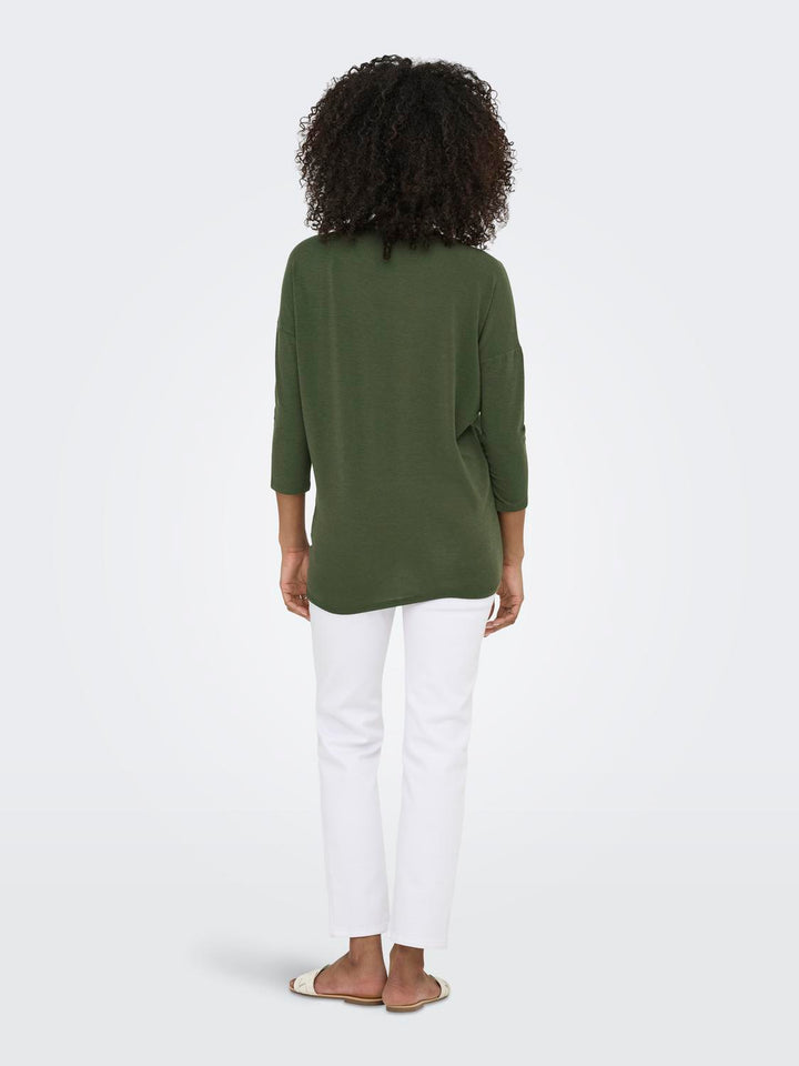 Only 3/4 Hiha Paita Metsänvihreä - Canny