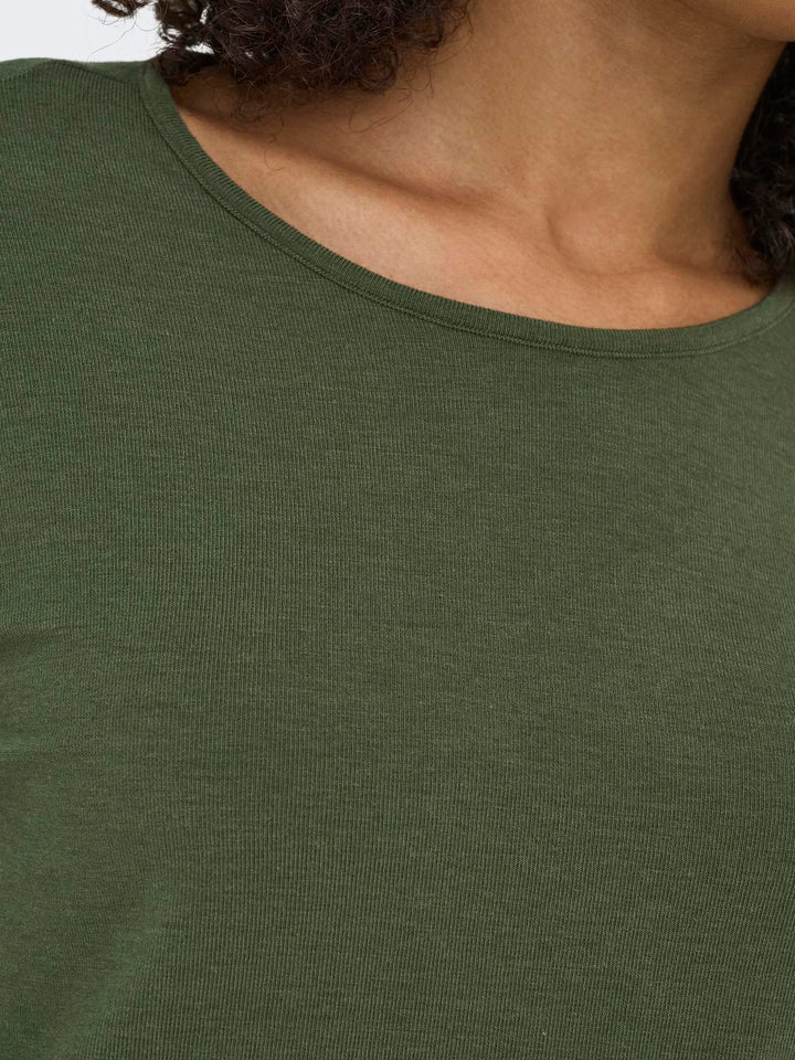 Only 3/4 Hiha Paita Metsänvihreä - Canny