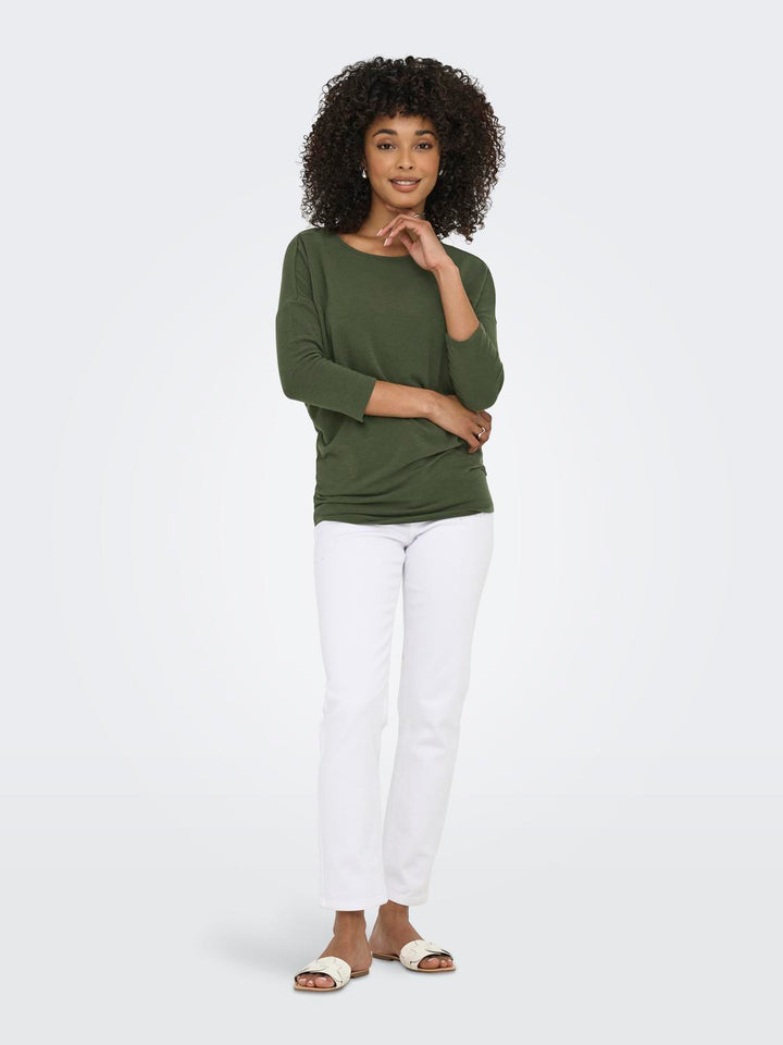 Only 3/4 Hiha Paita Metsänvihreä - Canny