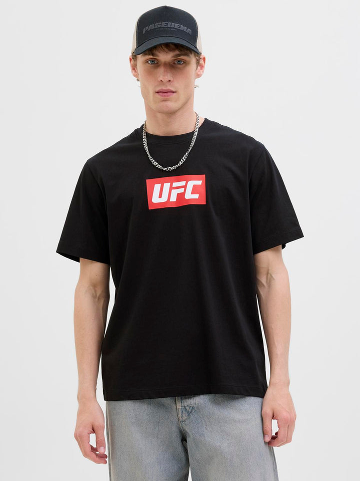 Jack & Jones Musta UFC-lisenssi T-paita - Canny