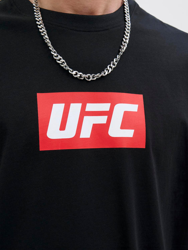 Jack & Jones Musta UFC-lisenssi T-paita - Canny
