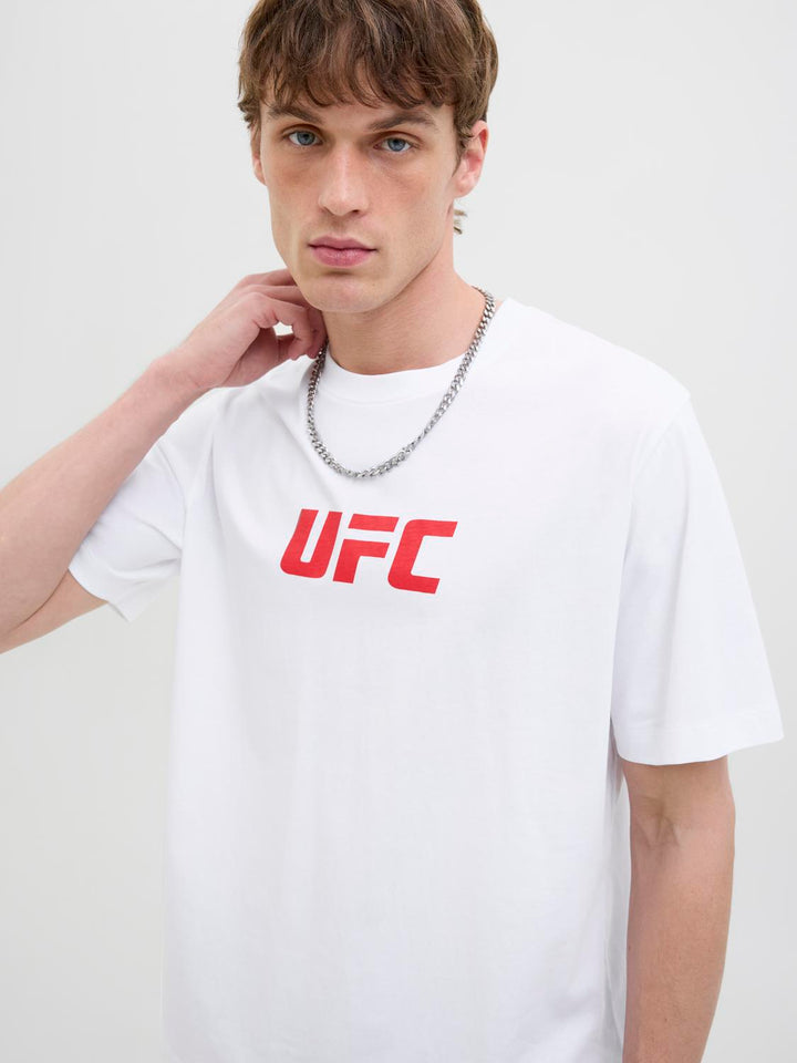 Jack & Jones Valkoinen UFC-lisenssi T-paita - Canny