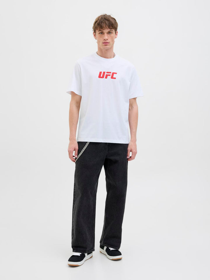 Jack & Jones Valkoinen UFC-lisenssi T-paita - Canny