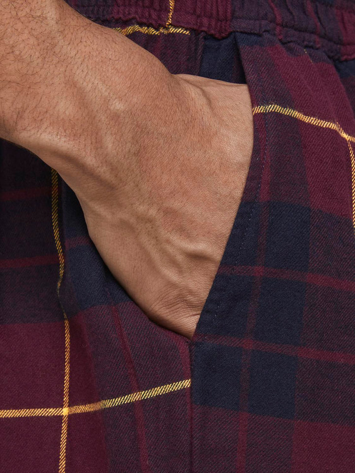 Jack & Jones Ruudulliset Yöhousut Viikuna - Canny