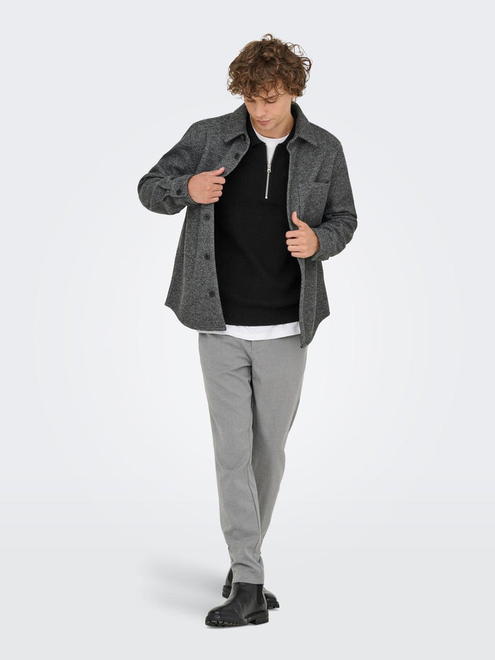 Only & Sons Poolokaulus Neule Vetoketjulla - Canny