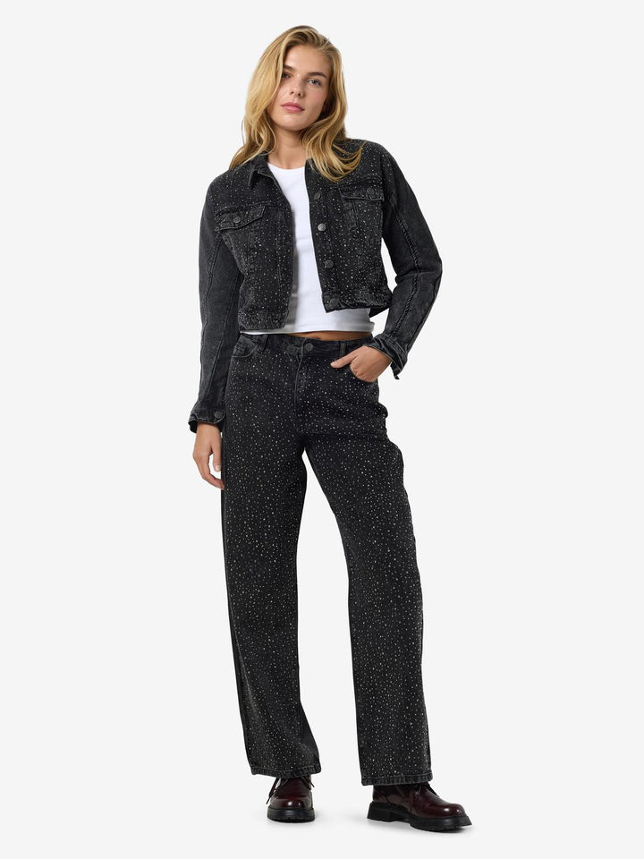 Noisy May Strassikoristeiset Farkut Musta - Canny