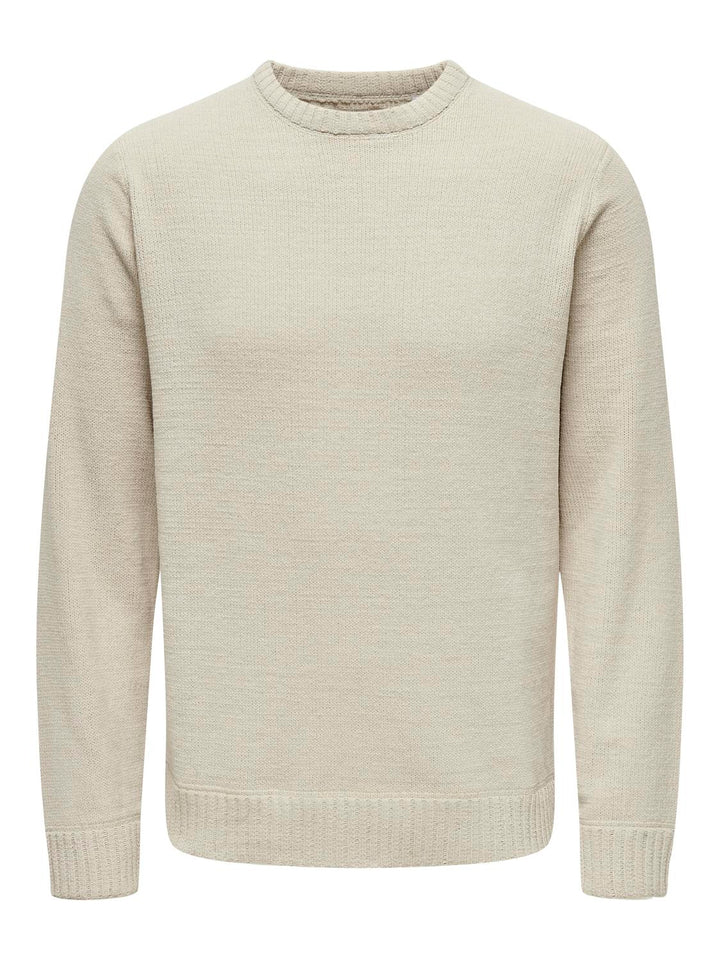 Only & Sons Neulepusero Beige - Canny