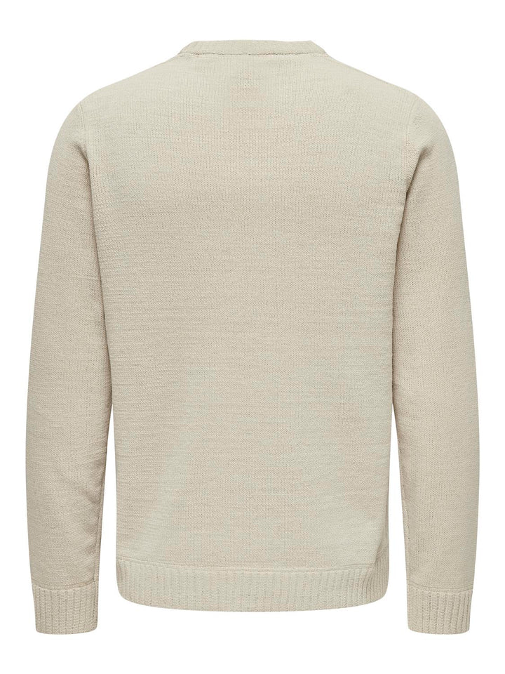 Only & Sons Neulepusero Beige - Canny