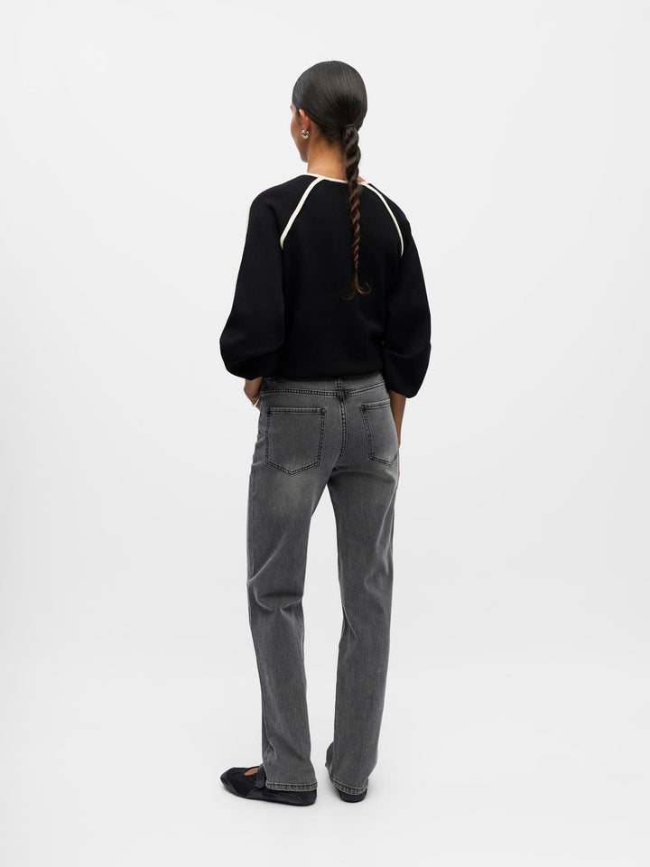 Object Ellen MW Straight Fit Farkut Harmaa - Canny