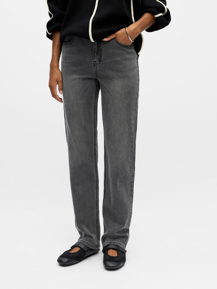 Object Ellen MW Straight Fit Farkut Harmaa - Canny