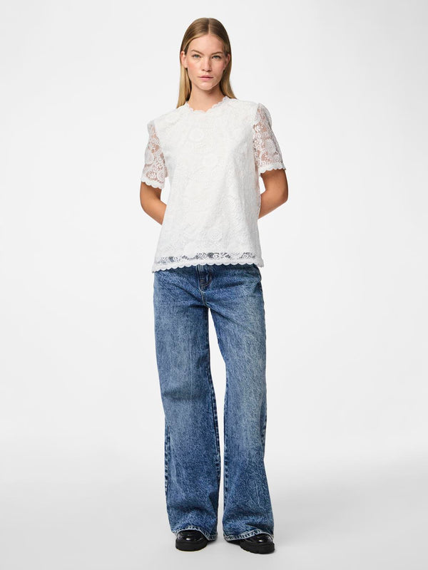 Pieces Pitsi T-paita Valkoinen