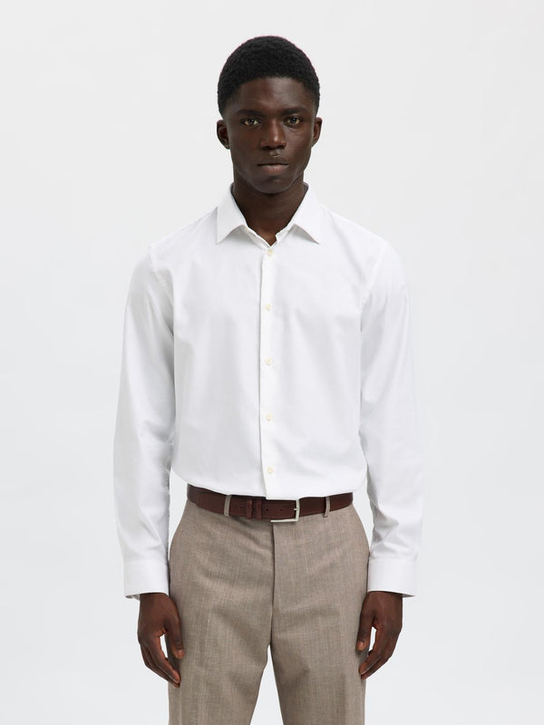 Selected Clark Slimfit Kauluspaita Valkoinen