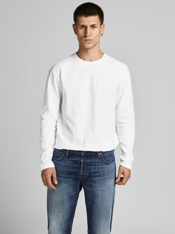 Jack & Jones Pitkähihainen T-Paita Valkoinen