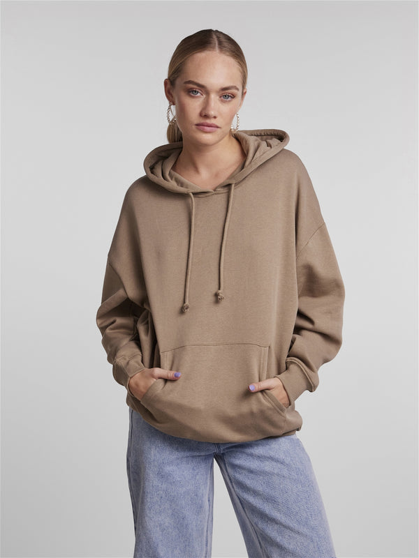 Pieces Oversized Huppari Tumma Beige