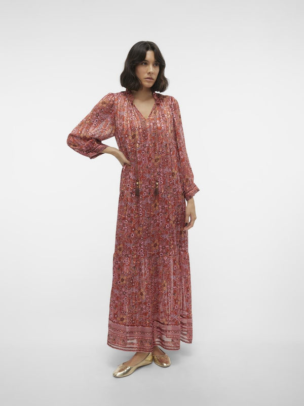 Vero Moda Kuviollinen Maxi Mekko Punainen