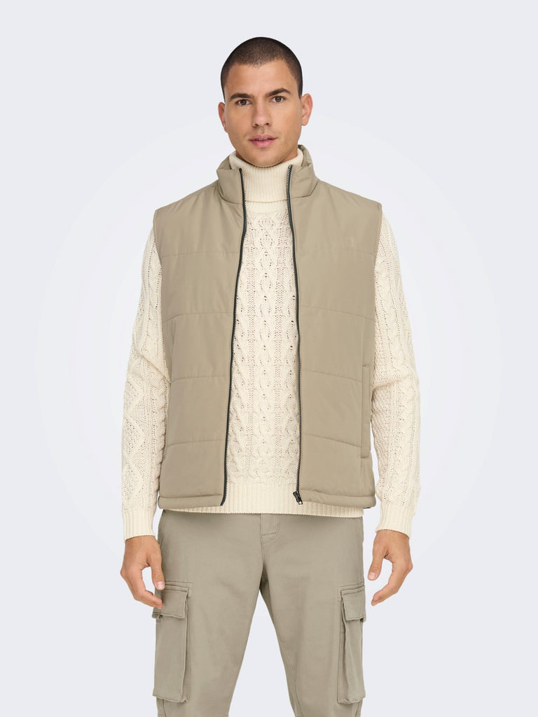Only & Sons Kevyt Toppaliivi Beige - Canny
