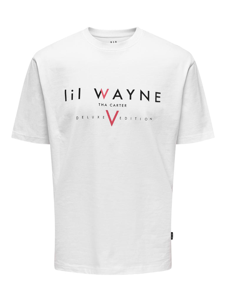 Only & Sons Lil Wayne Printti T-paita Valkoinen - Canny